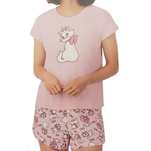 Character Pajama Set Women The Aristocats Short Sleeve Shirt & Shorts NWT